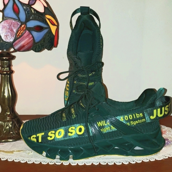 UMYOGO Women's Dark Green Blade Type Running Athletic Sneakers Eu 40.  Size 9 - Picture 2 of 10